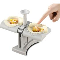 Máquina de Fechar Pastel Manual Duplo Molde de Pressão Profissional em Aço Inox e ABS Home Goods