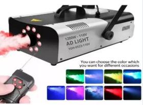 Máquina De Fumaça 1200w 110v RGB Controle Com E Sem Fio Para Festas E DJs