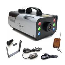 Maquina de Fumaça 1200w Profissional Festas dj Com 6 Leds