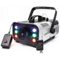 Maquina De Fumaça 1200W Profissional Festas Dj Com 6 Leds