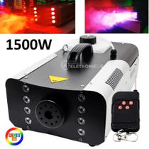 Maquina De Fumaça 1500w 8 Leds Rgbw Com Desempenho E Potência Profissional LKY10