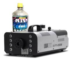 Maquina De Fumaça 2000w Com Luz 8 Led Rgb + Liquido - LUATEK