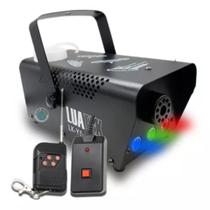 Maquina De Fumaça 600w 3 Leds Coloridos Rgb Festa Balada Dj Preto Eventos