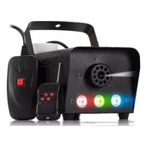 Maquina de fumaça 600w Turbo 3 Leds RGB controle remeto Wireless 110V
