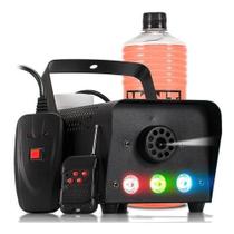 Maquina De Fumaça Dmx Bx-750 3 Leds Rgb 2 Controles + Fluido Para Fumaça Maquina De Fumaça Dmx Bx-750 3 Leds Rgb 2 Controles + Fluido Para Fumaça