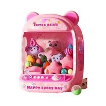 Máquina De Garra Mini Operada Por Moedas DIY Para Crianças, Jogo De Arcade Com Música E Bonecas,