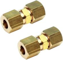 Máquina de gelo com encaixe de tubo, linha de água, compressão de latão, 3/4” OD x 3/4” OD, pacote com 2 Máquina de gelo com encaixe de tubo, linha de água, compressão de latão, 3/4” OD x 3/4” OD, pacote com 2