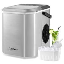 Máquina de Gelo de Bancada COSTWAY - Autolimpante, 26,5 lbs/24h - Prata