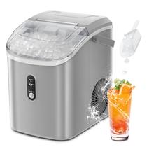 Máquina de gelo portátil ZAFRO Countertop 16kg/24h cinza com alça