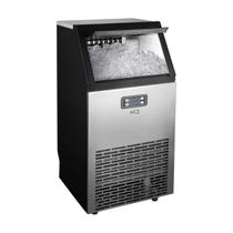 Máquina de gelo profissional hq 45kg turbo ice preto e inox 220v