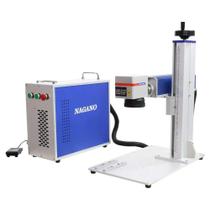 Máquina de Gravação Laser Metais Fiber Portátil 20w com Entrada Eixo Rotativo BSL