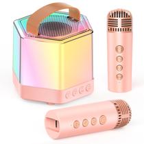 Máquina de karaokê AIDELF Mini portátil Bluetooth para crianças com microfone