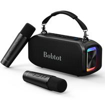 Máquina de karaokê Bobtot Small Portable com 2 microfones sem fio de 40W
