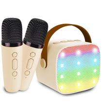 Máquina de karaokê Darkant Mini com 2 microfones sem fio Bluetooth