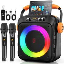 Máquina de karaokê HWWR alto-falante Bluetooth portátil 80W