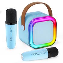 Máquina de karaokê IROO Mini com 2 microfones sem fio para crianças Máquina de karaokê IROO Mini com 2 microfones sem fio para crianças