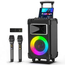 Máquina de karaokê JYX 10 Woofer Big Bluetooth com 2 microfones 500W