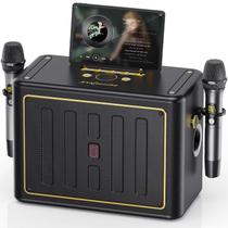Máquina de karaokê JYX com 2 microfones sem fio Bluetooth