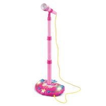 Máquina de karaokê KeDun Kedoung Kids com luzes e microfone rosa