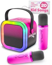 Máquina de karaokê Move2Play com mais de 20 músicas infantis e 2 microfones Máquina de karaokê Move2Play com mais de 20 músicas infantis e 2 microfones