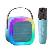 Máquina De Karaokê Portátil Bluetooth Com Microfones Sem Fio Sistema De Alto-falante 53 PA Para