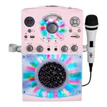Máquina de Karaokê Portátil - Design Moderno em Ouro Rosa/Fosco