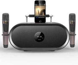 Máquina de karaokê RHM K666 com 2 microfones sem fio