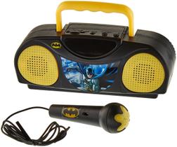 Máquina de karaokê Sakar Batman Kids com rádio KO1 para iPod MP3 Máquina de karaokê Sakar Batman Kids com rádio KO1 para iPod MP3