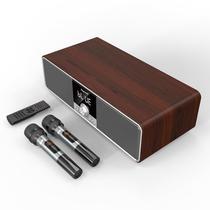 Máquina de karaokê SINGMOOD com barra de som de subwoofer de 2 microfones UHF