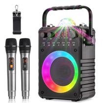 Máquina de karaokê VerkTop Karaoke Portable com luzes LED de discoteca