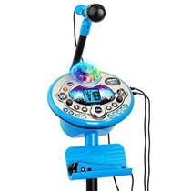 Máquina de karaokê VTech Kidi Star Deluxe, 2 microfones com adaptador CA, azul