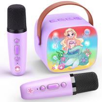 Máquina de karaokê Webspidee Mermaid Mini com alto-falante Bluetooth Máquina de karaokê Webspidee Mermaid Mini com alto-falante Bluetooth
