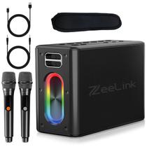 Máquina de karaokê Zeelink com 2 microfones sem fio 150W