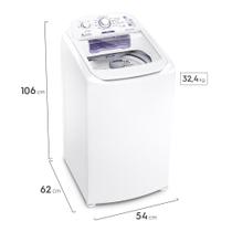 Máquina de Lavar 8,5kg Electrolux Branca Turbo Economia, Jet&Clean e Filtro Fiapos (LAC09)