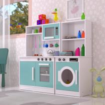 Maquina de Lavar Cozinha Infantil Completa Brinquedo Menta
