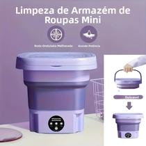 Máquina De Lavar Mini Portátil Dobrável De 8L Para Meias, Roupas Íntimas, Calcinhas, Secadora De