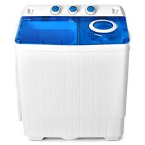 Máquina de lavar portátil COSTWAY 2 em 1 Twin Tub 26 libras azul