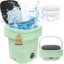 Máquina de Lavar Portátil e Dobrável ABXKZ 15L com Secador Giratório