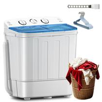 Máquina de lavar roupa Erivess Portable Twin Tub 8,16 kg com escorredor
