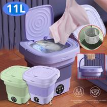 Maquina de lavar Roupas Mini Portátil Dobrável 11 Litros Centrifuga para Viagens e Roupa Sensíveis - Shopprolar