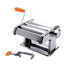Máquina de Macarrão Manual Inox Cilindro Massa Fresca Caseira Lasanha Talharim Espaguete