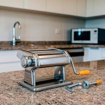 Maquina De Macarrão Prateado Cortador Espaguete Inox