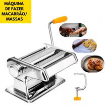 Maquina De Macarrão Prateado Cortador Espaguete Inox