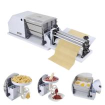 Máquina de Massa Caseira Laminador Macarrão Espaguete Moedor Carne Sovadeira Multifuncional Bivolt