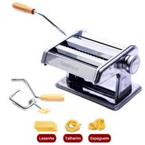 Máquina de Massas Cilindro Manual Ravióli Talharim Lasanha Pastel Inox