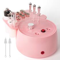 Máquina de microdermoabrasão Mcwdoit 3 em 1 com varinha e spray rosa