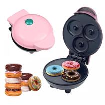 Máquina de Mini Donuts Rosquinhas Cozinha Culinária Crianças Confeitaria Antiaderente Biscoito Sobremesa