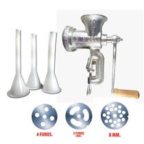 Maquina De Moer Carne Manual Nº10 P C/3 Discos+Jogo De Funis