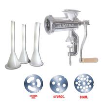 Maquina De Moer Carne Nº 10 Com 3 Discos + Jogo De Funis