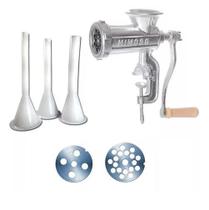 Maquina De Moer Carne No 10 M Com 2 Discos E Jogo De Funis